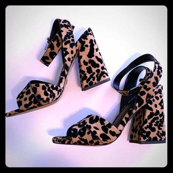 Topshop Shoes - Topshop leopard sandal heels